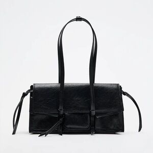 Zara Elegant Black Shoulder Bag